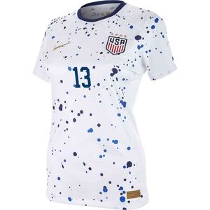 USWNT 	Womens Nike 4-Star USA Home Jersey #13 Alex Morgan size MD